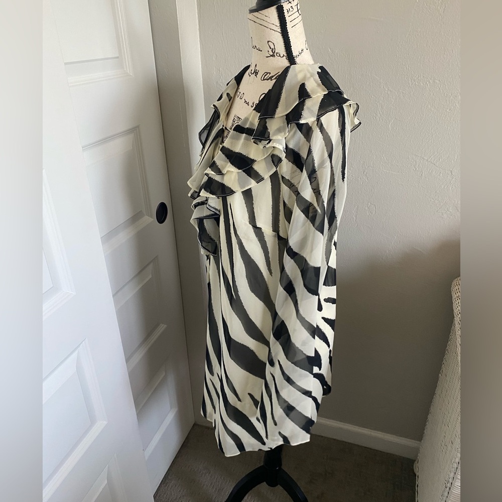 ASOS Zebra Ruffle Mini Dress - Picture 3 of 6